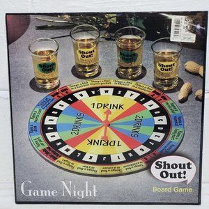 Game Night Shout Out Shot Glass Board Game Set, 6.75", Multicolor